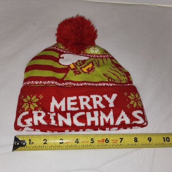 NWT Dr. Suess The Grinch Knit Beanie Unisex - Picture 3 of 4